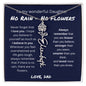 No Rain, No Flowers - I Love You | Birth Flower Name Necklace