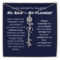 No Rain, No Flowers - I Love You - Birth Flower Name Necklace