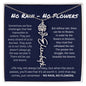 No Rain - No Flowers - The Greater The Struggle The More Beautiful The Blooms | Birth Flower Name Necklace