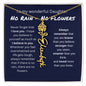No Rain, No Flowers - I Love You - Birth Flower Name Necklace