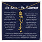 No Rain - No Flowers - The Greater The Struggle The More Beautiful The Blooms | Birth Flower Name Necklace