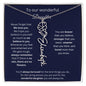 To Our Wonderful Daughter - We Love You - Flower Name Necklace