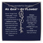 No Rain, No Flowers - I Love You - Birth Flower Name Necklace