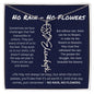 No Rain - No Flowers - The Greater The Struggle The More Beautiful The Blooms | Birth Flower Name Necklace