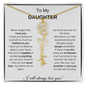 To My Daughter | I Will Always Love You | Personalized Flower Name Necklace