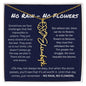 No Rain - No Flowers - The Greater The Struggle The More Beautiful The Blooms | Birth Flower Name Necklace