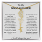 To My Goddaughter | I Will Always Love You | Personalized Flower Name Necklace