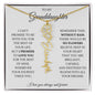 To My Granddaughter - You Are Destined To Bloom Into All Your Dreams - Flower Name Necklace