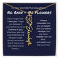 No Rain, No Flowers - I Love You - Birth Flower Name Necklace