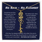 No Rain - No Flowers - The Greater The Struggle The More Beautiful The Blooms | Birth Flower Name Necklace