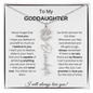 To My Goddaughter | I Will Always Love You | Personalized Flower Name Necklace