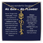No Rain, No Flowers - I Love You - Birth Flower Name Necklace