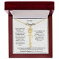To My Daughter - Never Forget - Birth Flower Name Necklace