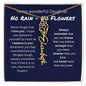 No Rain, No Flowers - I Love You - Birth Flower Name Necklace