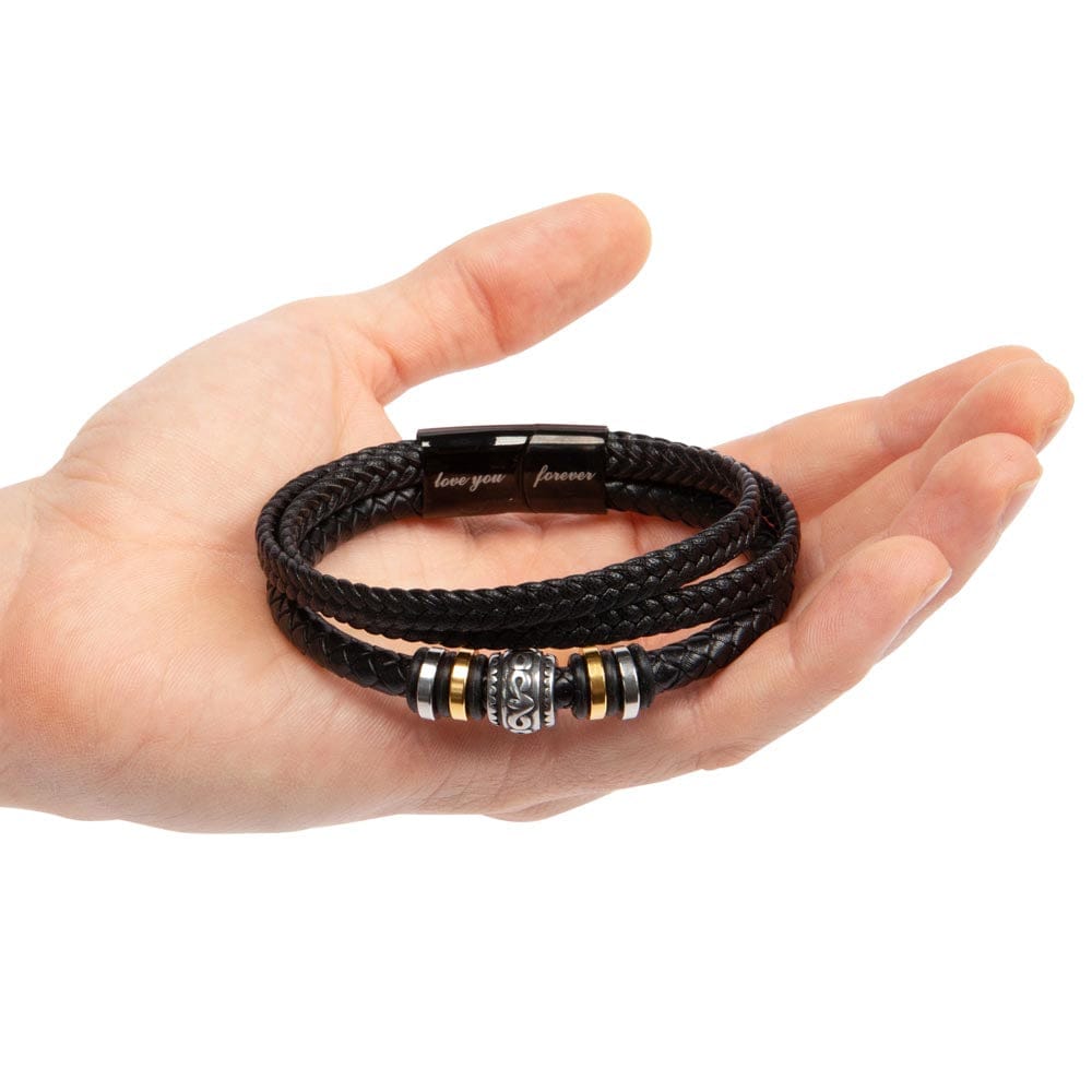 To My Son - Never Forget How Much I Love You - Luxury Leather Bracelet