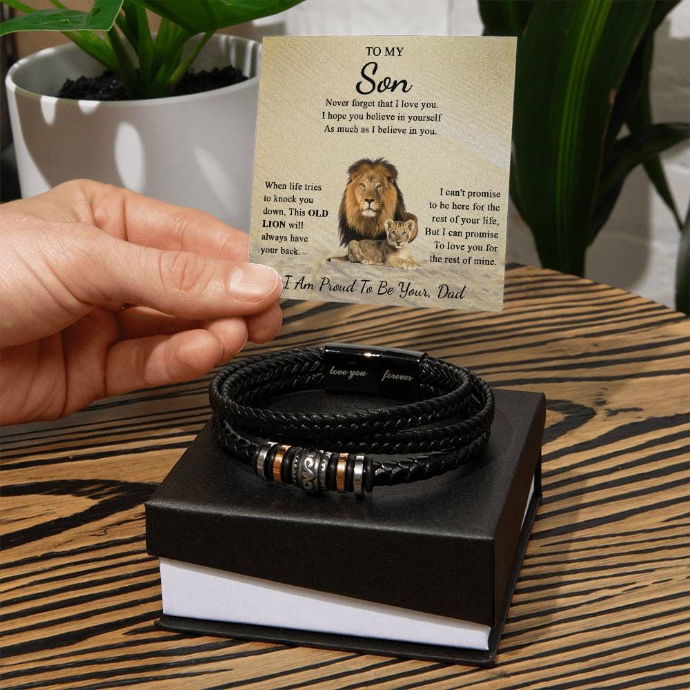 To My Son From Dad - I Am Proud - Love You Forever Bracelet
