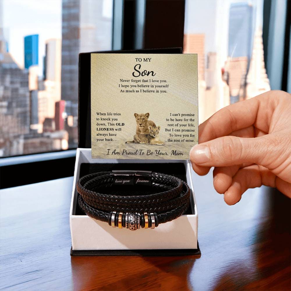 To My Son From Mom - I Am Proud - Love You Forever Bracelet