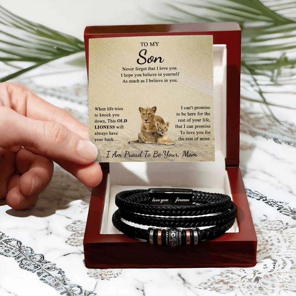 To My Son From Mom - I Am Proud - Love You Forever Bracelet