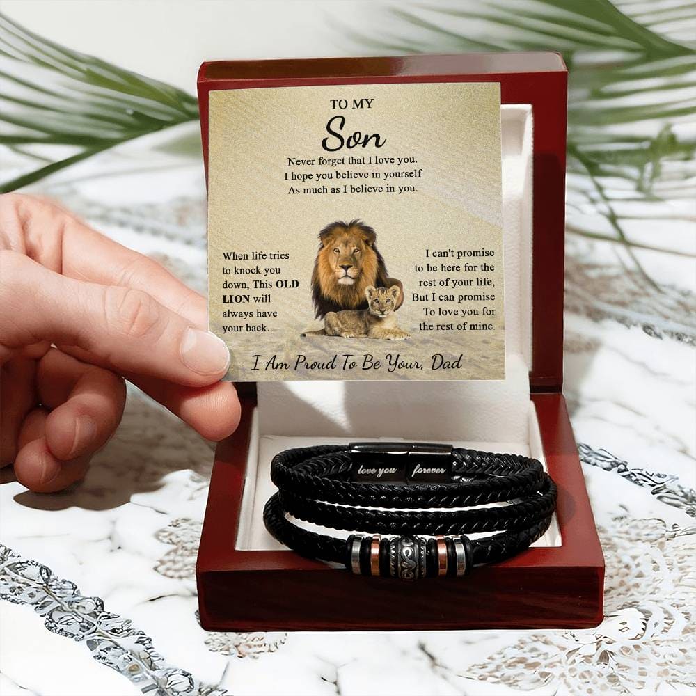 To My Son From Dad - I Am Proud - Love You Forever Bracelet