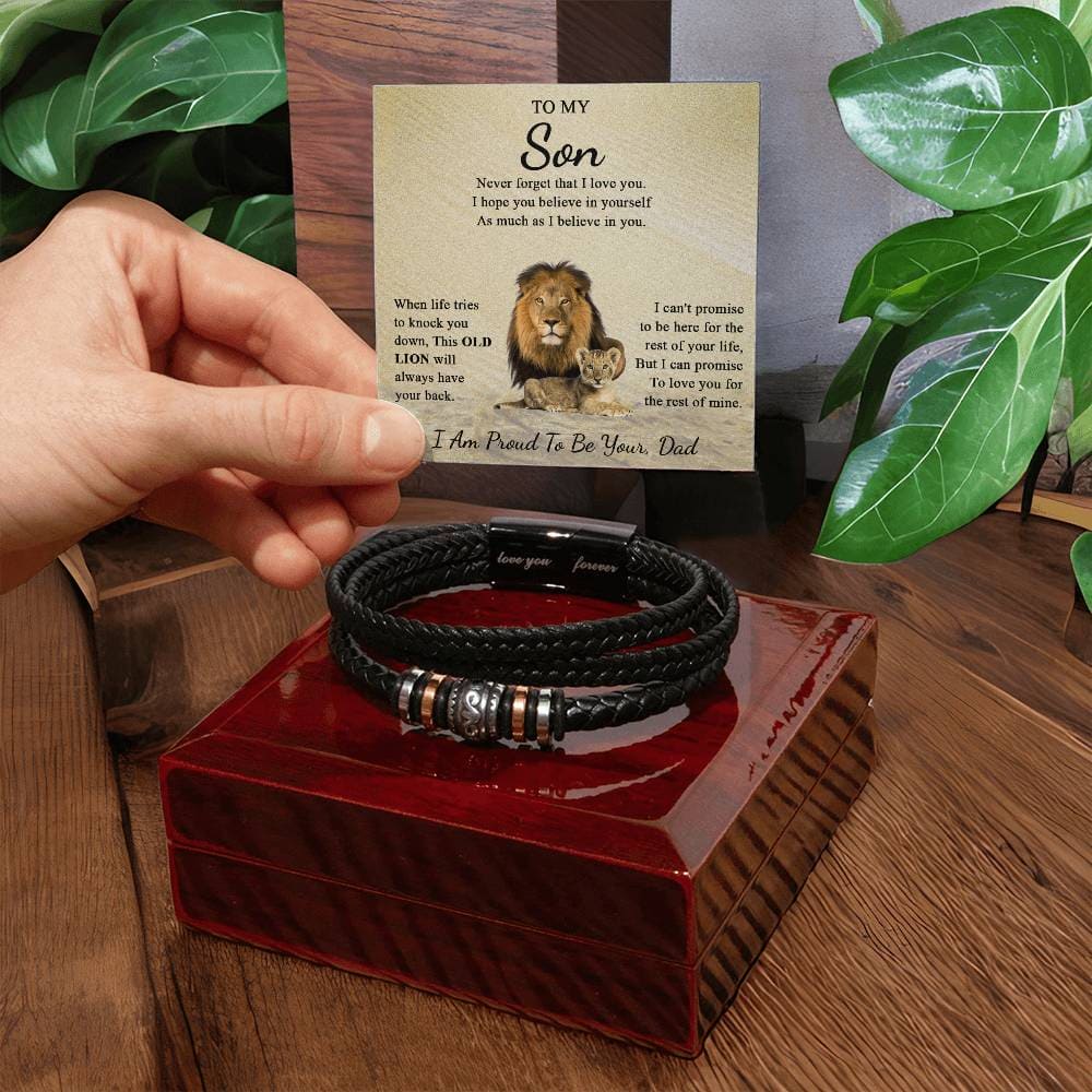 To My Son From Dad - I Am Proud - Love You Forever Bracelet