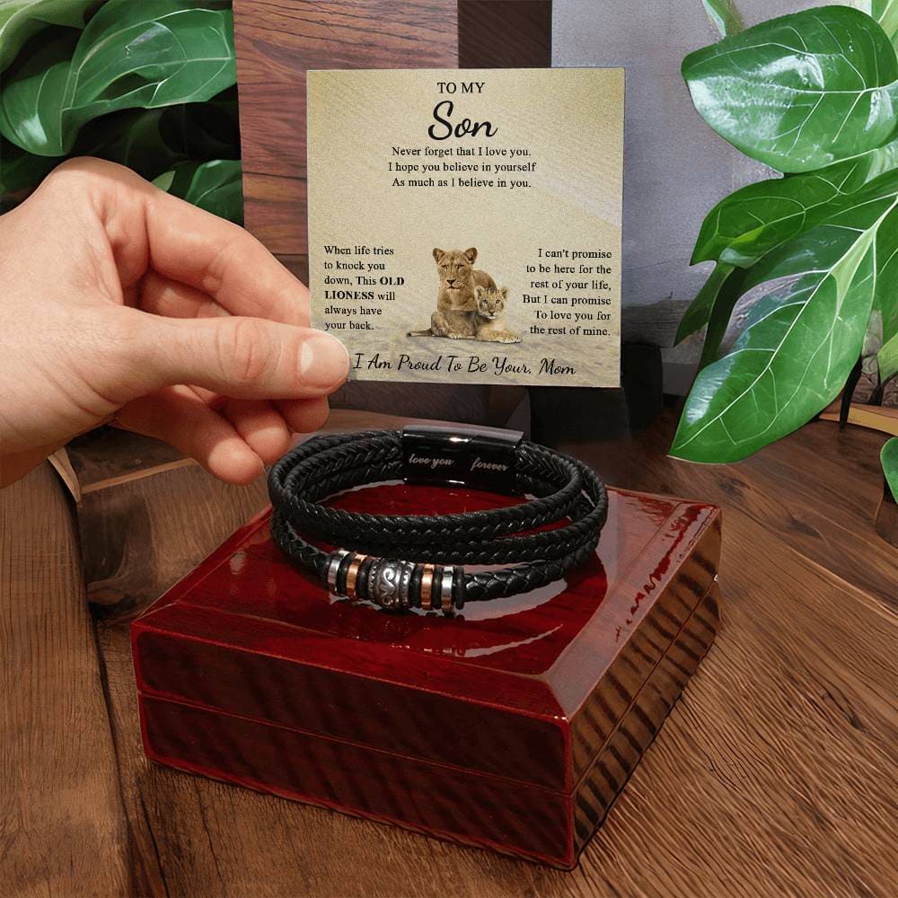 To My Son From Mom - I Am Proud - Love You Forever Bracelet