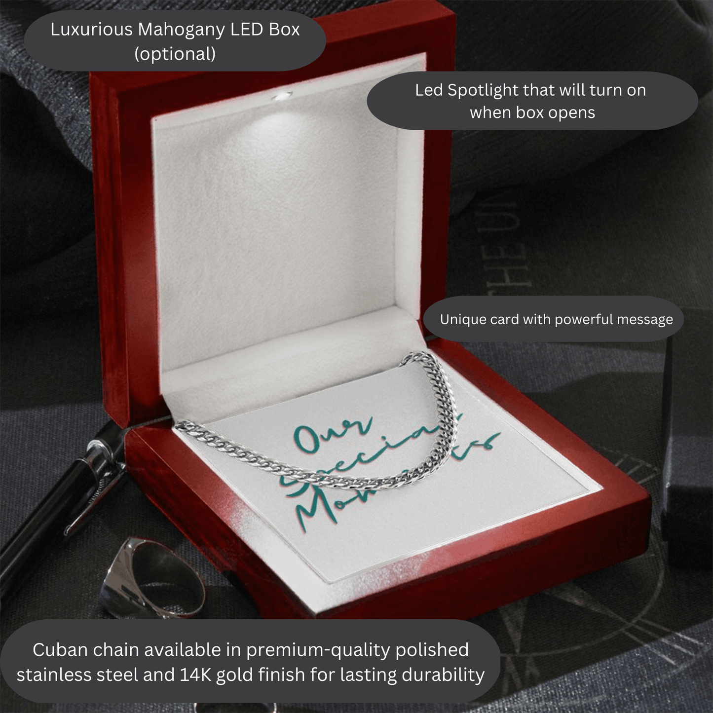 Promise Necklace - This Passion Will Last Forever - Cuban Link Chain