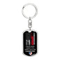 Drive Safe I Need You Here With Me - Trucker Husband Graphic Dog Tag Keychain