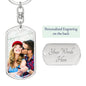 Personalized Engraved Keychain - Graphic Dog Tag Keychain