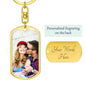 Personalized Engraved Keychain - Graphic Dog Tag Keychain