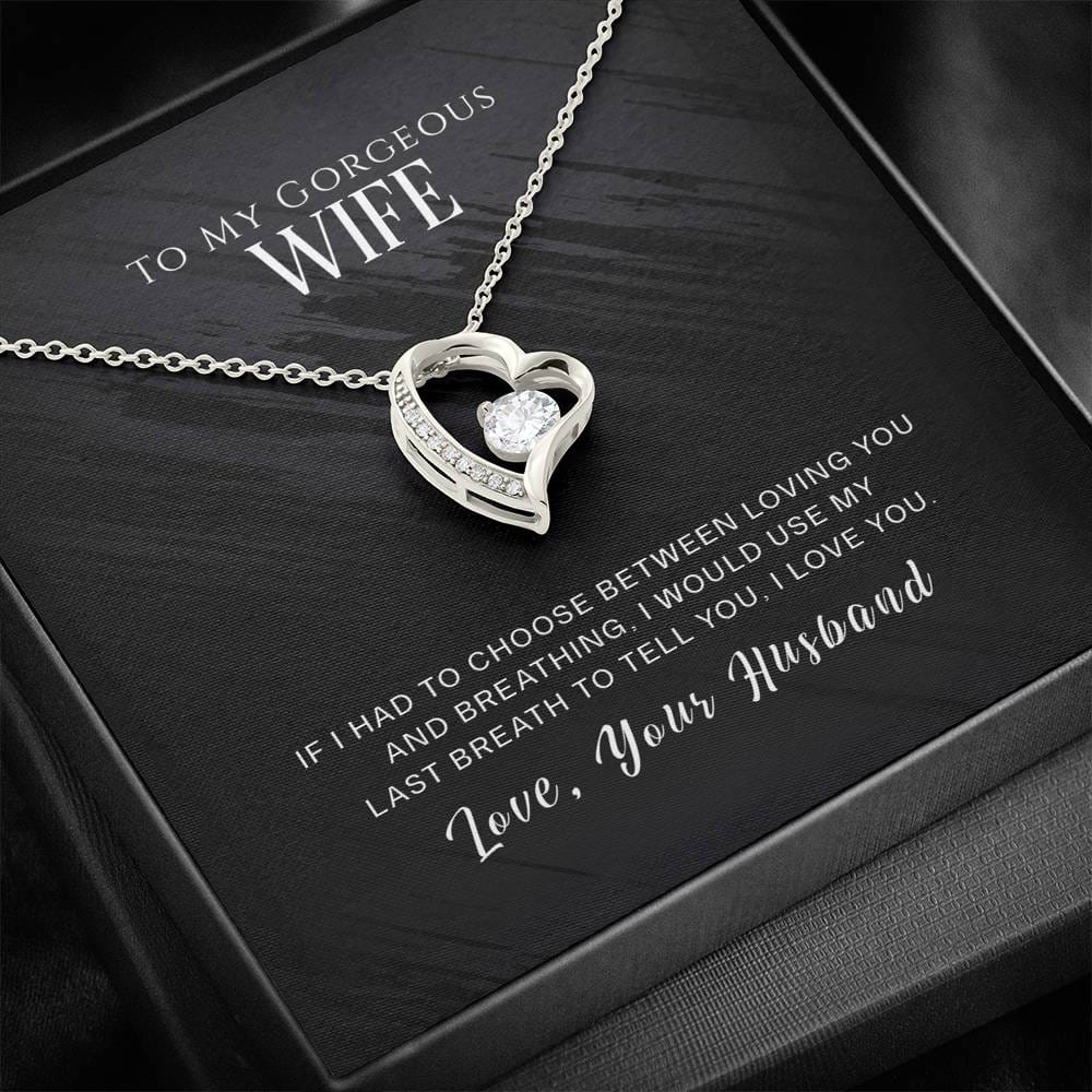 To My Gorgeous Wife - 14K White Gold Finish