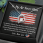 To My Air Force Mom - No Matter - Forever Love Necklace