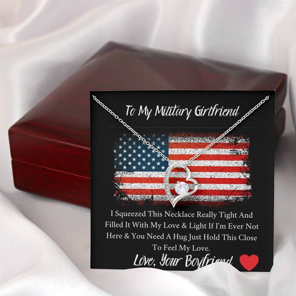To My Military Girlfriend - Feel My Love - Forever Love Necklace