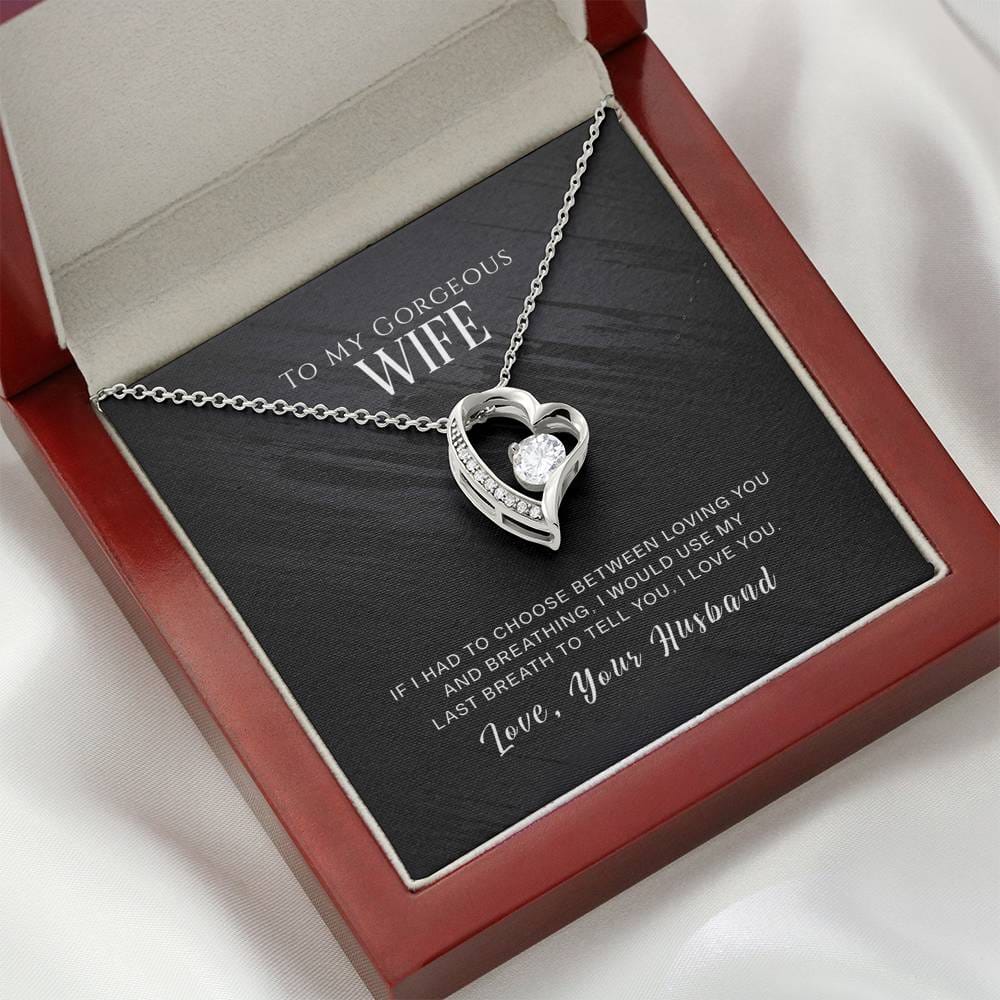To My Gorgeous Wife - 14K White Gold Finish
