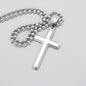 To My Amazing Husband - The Day I Met You - Personalized Cross Necklace Military Ball Chain