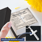 To My Grandson - I Want You To Believe - Personalized Cross Necklace