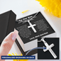 To Our Son - We Closed Our Eyes - Personalized Cross Necklace