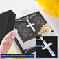 To Our Son - Never Feel That You Are Alone - Personalized Cross Necklace