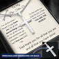 To My Pipe Fitter Dad - Personalized Cross Necklace