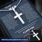 To My Man - The Day I Met You - Personalized Cross Necklace