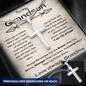 To My Grandson - I Want You To Believe - Personalized Cross Necklace