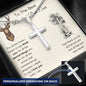 To The Best Buckin Dad Ever - Personalized Cross Necklace