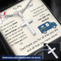 To My Postal Worker Dad - For All The Times - Personalized Cross Necklace