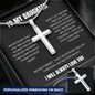 To My Daughter - Never Fear - Personalized Cross Necklace