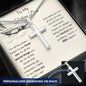 To My Fishing Dad - For All The Times - Personalized Cross Necklace