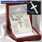 To My Fishing Dad - For All The Times - Personalized Cross Necklace