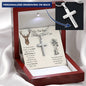 To The Best Buckin Dad Ever - Personalized Cross Necklace