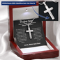 To Our Son - We Closed Our Eyes - Personalized Cross Necklace