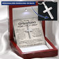 To My Grandson - I Want You To Believe - Personalized Cross Necklace