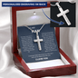 To My Man - The Day I Met You - Personalized Cross Necklace