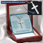 To My Grandson - I Wish You The Strength - Personalized Cross Necklace
